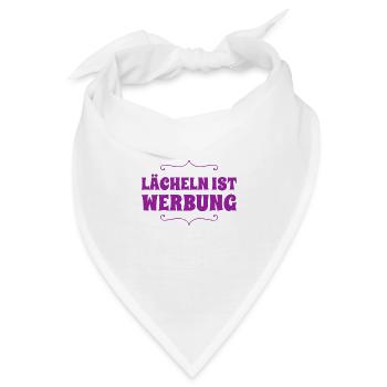 lächeln ist wundervoll - Bandana - Weiß - Vorne
