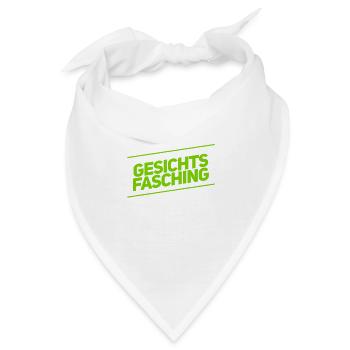 ich feiere Gesichtsfasching - Bandana - Weiß - Vorne