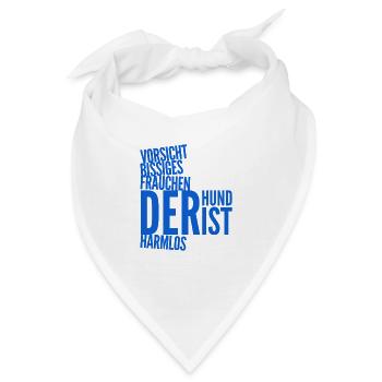 Vorsicht, bissiges Frauchen - Bandana - Weiß - Vorne