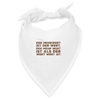 die Bedeutung des Mehrwertes - Bandana - Weiß - Vorne