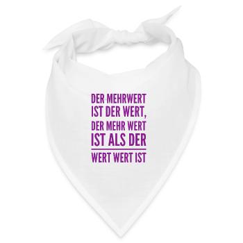 wertvoller Wert - Bandana - Weiß - Vorne