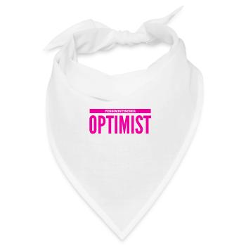 realistischer Optimist - Bandana - Weiß - Vorne