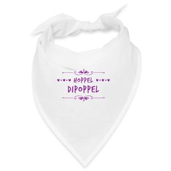 ich sage hoppel dipoppel - Bandana - Weiß - Vorne