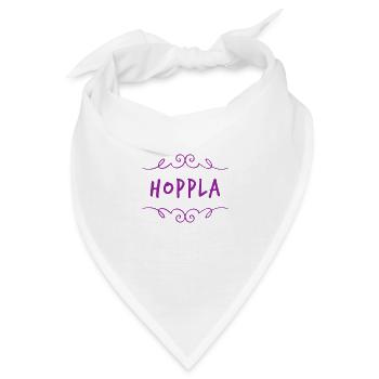 ich sage hoppla - Bandana - Weiß - Vorne