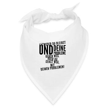 rennst du weg? - Bandana - Weiß - Vorne