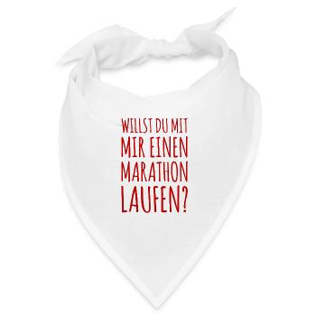 einen Marathon laufen - Bandana - Weiß - Vorne
