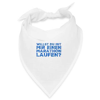 einen Marathon laufen - Bandana - Weiß - Vorne