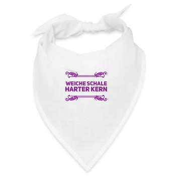 mein Kern ist hart - Bandana - Weiß - Vorne
