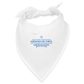 Fliesen kleben - Bandana - Weiß - Vorne