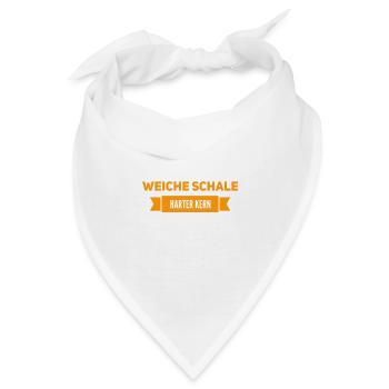 weiche Schale, harter Kern - Bandana - Weiß - Vorne