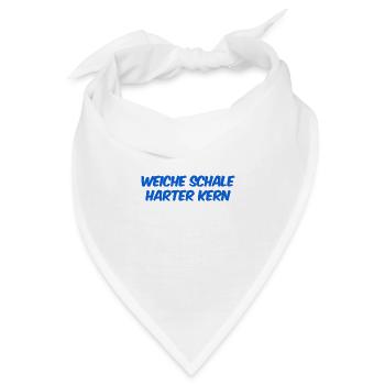 mein Kern ist hart - Bandana - Weiß - Vorne