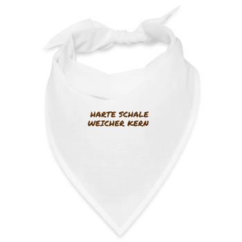 meine Schale ist hart - Bandana - Weiß - Vorne