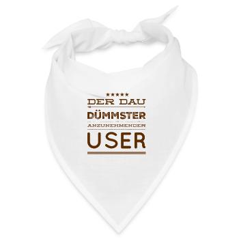 dümmster User - Bandana - Weiß - Vorne
