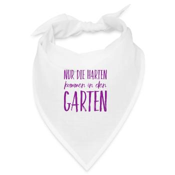 ich möchte in den Garten - Bandana - Weiß - Vorne