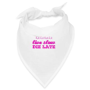 ich mache langsam - Bandana - Weiß - Vorne