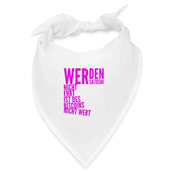 ich bin es wert - Bandana - Weiß - Vorne