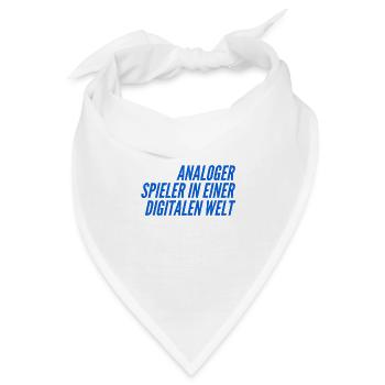 ich bin ein analoger Spieler - Bandana - Weiß - Vorne