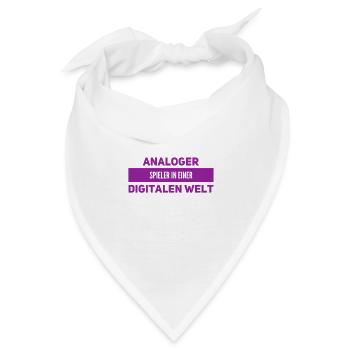 analog geht immer - Bandana - Weiß - Vorne