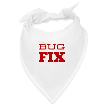 Bugfix ist mein Ding - Bandana - Weiß - Vorne