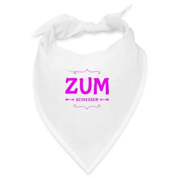 das ist zum schießen - Bandana - Weiß - Vorne