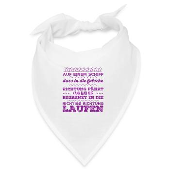 in die richtige Richtung laufen - Bandana - Weiß - Vorne