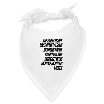das Schiff fährt falsch - Bandana - Weiß - Vorne