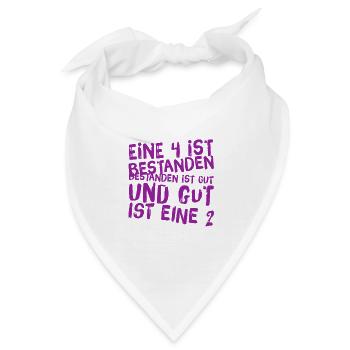 ich habe mit gut bestanden - Bandana - Weiß - Vorne