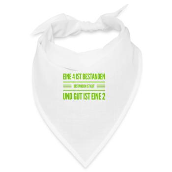 eine 4 ist bestanden - Bandana - Weiß - Vorne