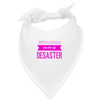 ich bin ein Master of Desaster - Bandana - Weiß - Vorne