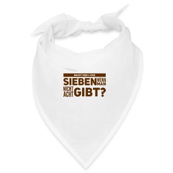 was da wohl rauskommt? - Bandana - Weiß - Vorne