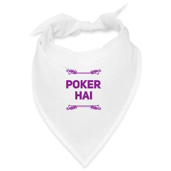 so sieht ein Pokerhai aus - Bandana - Weiß - Vorne