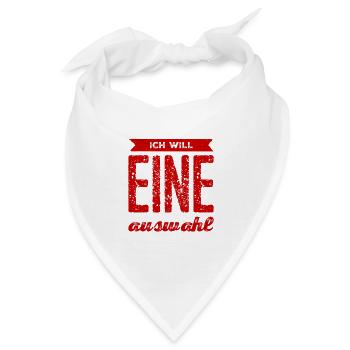 ich will wählen dürfen - Bandana - Weiß - Vorne
