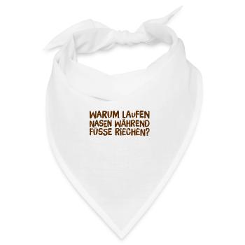 Nasen und Füße - Bandana - Weiß - Vorne