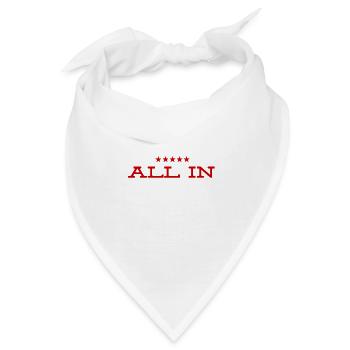 ich gehe all in - Bandana - Weiß - Vorne