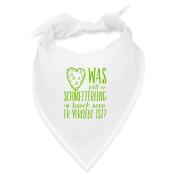 Schmetterlinge im Bauch - Bandana - Weiß - Vorne