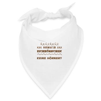 warum haben die keine Hörner? - Bandana - Weiß - Vorne