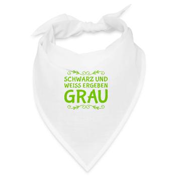 so entsteht grau - Bandana - Weiß - Vorne
