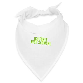 ich fühle mich spitze - Bandana - Weiß - Vorne