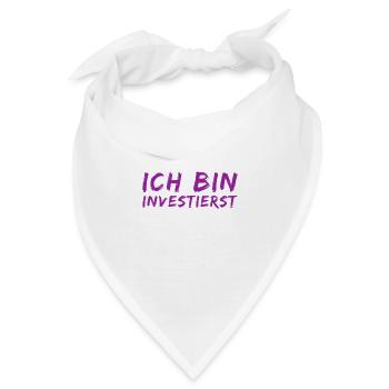 investieren ist wunderbar - Bandana - Weiß - Vorne