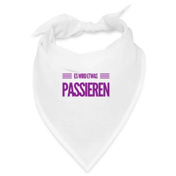 bald passiert etwas - Bandana - Weiß - Vorne