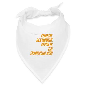 ich liebe die Gegenwart - Bandana - Weiß - Vorne