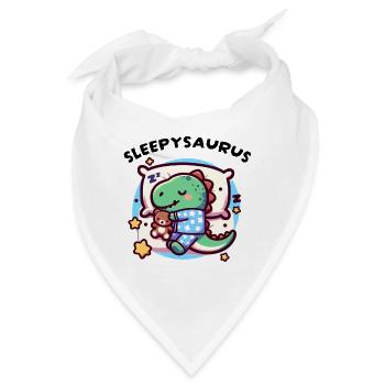 Sleepysaurus Offizielles Schlafoutfit Schlafshirt - Bandana - Weiß - Vorne