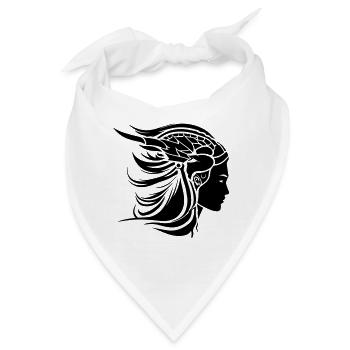 Wikinger Frau Viking Kriegerin - Bandana - Weiß - Vorne