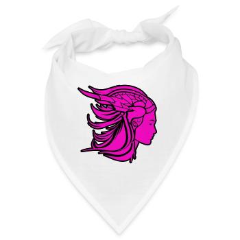 Wikinger Frau Viking Kriegerin - Bandana - Weiß - Vorne