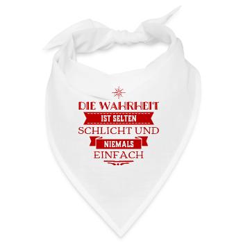 die Wahrheit ist nicht leicht - Bandana - Weiß - Vorne