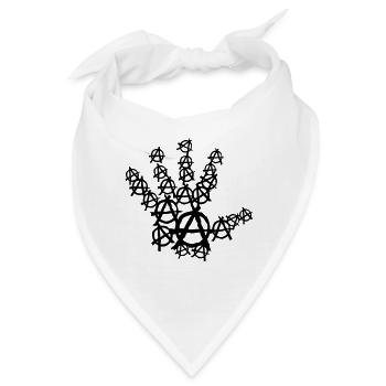 Hand in Hand Anarchie mano8 - Bandana - Weiß - Vorne