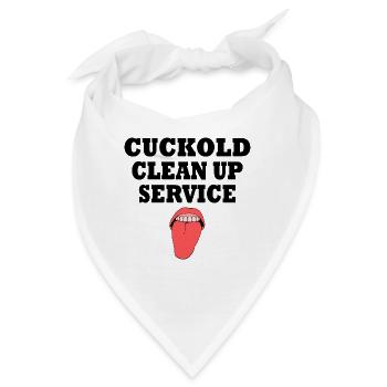 Cuckold clean up service - Bandana - Weiß - Vorne