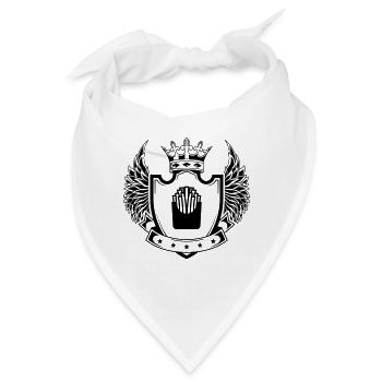 Pommes fast food wappen - Bandana - Weiß - Vorne