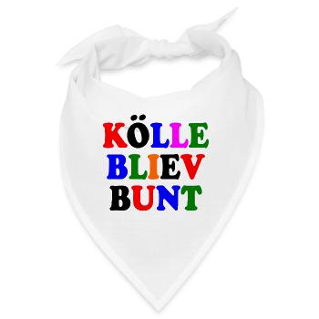 kölle bliev bunt - Bandana - Weiß - Vorne
