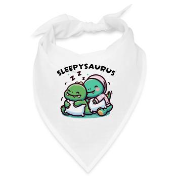 Sleepysaurus Offizielles Schlafoutfit Schlafshirt - Bandana - Weiß - Vorne